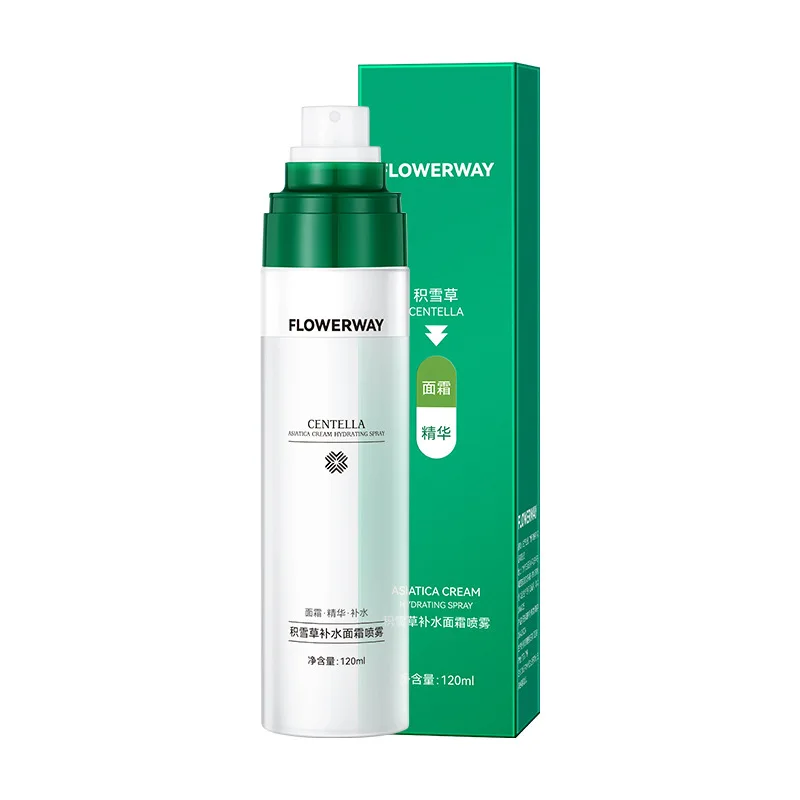 FLOWERWAY Centella Crème Visage & Mist, Contrôle de l'huile et Pré-maquillage Hydratation