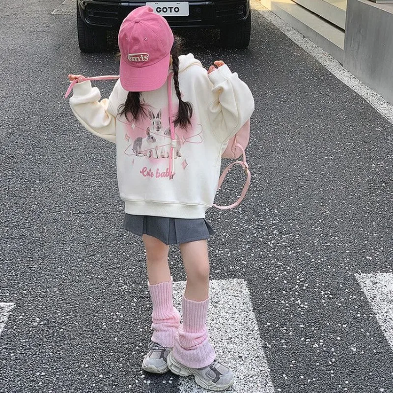 

Girls' 2025 New Autumn/Winter Stylish Korean Trendy Hoodie for Mid-Large Kids