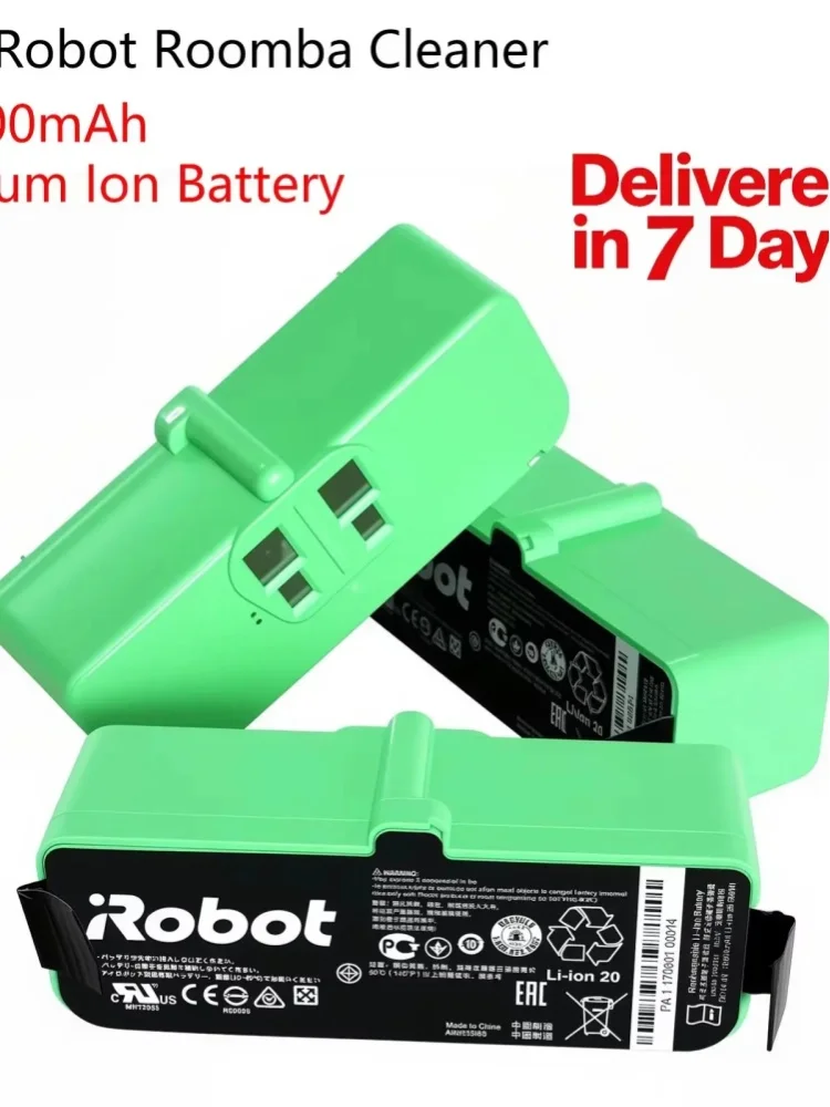 14,4-V-Lithium-Ionen-Ersatzakku mit hoher Kapazität und langer Lebensdauer, passend für iRobot Roomba 600, 700, 800, 900 Serie, 980, 960, 895, 695, Roboter-Staubsauger.