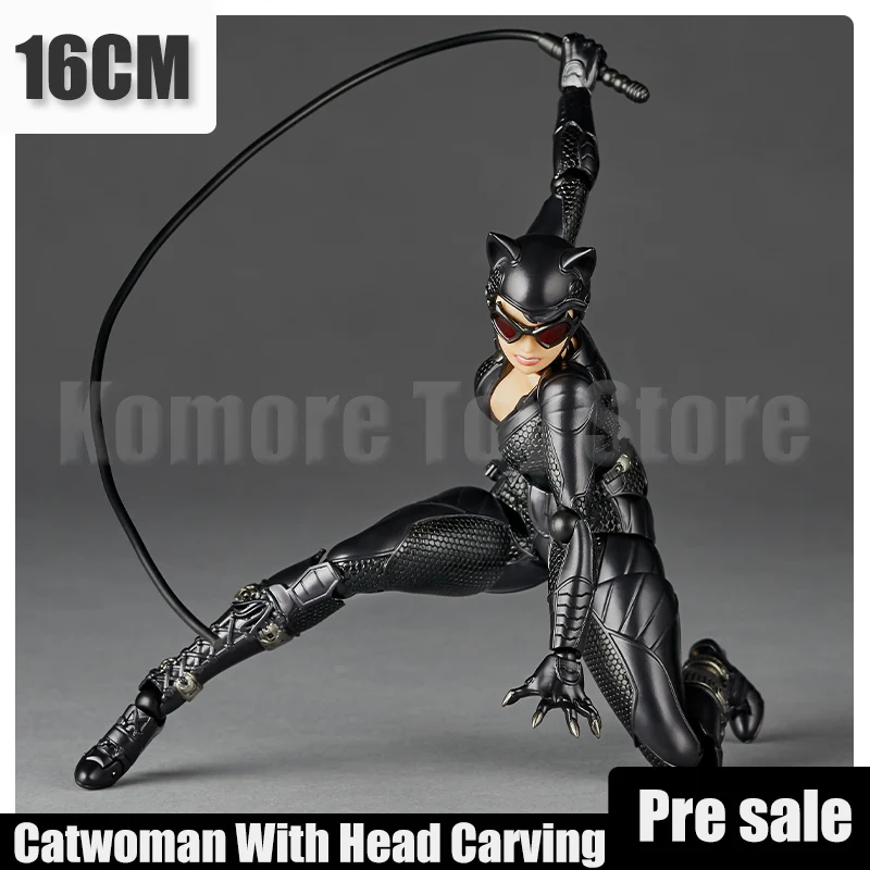 

16cm Presale Catwoman Figurine Revoltech Amazing Yamaguchi With Head Carving Anime Figure Collect Model Toy For Childrens Gifts