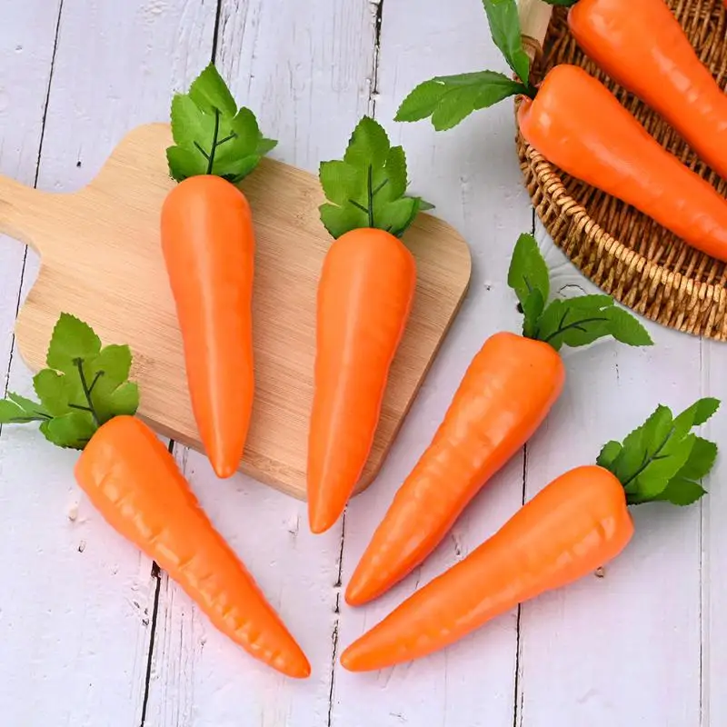 5/10Pcs Artificial Carrot Foam Vegetable Photo Prop Food Toy Mini Toys Decorations Party Favor Fake Vegetables