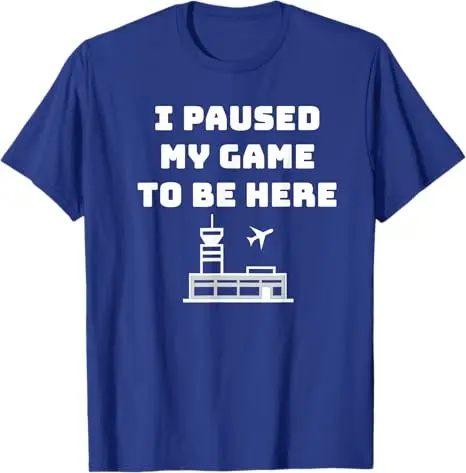 Ich habe mein Spiel angehalten, um hier zu sein - ATC Lustiges Gamer-T-Shirt mit Y2K-Schriftzug, bedrucktes Spruch-T-Shirt, Kurzarm-Grafikkleidung, Neuheit – Detail 4