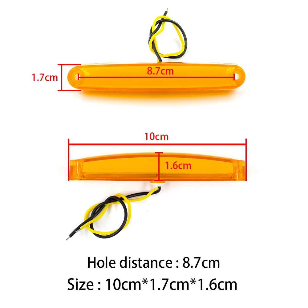 10 قطعة 9 LED 12 فولت 24 فولت الجانب ماركر بدوره مصباح إشارة التخليص الخلفي تحذير الذيل مصباح الفرامل مؤشر شاحنة مقطورة شاحنة قافلة