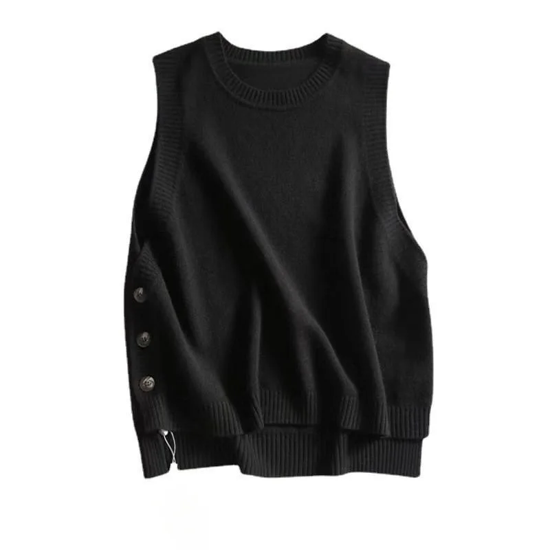 الربيع والخريف جديد الضباب الأزرق محبوك سترة الأنوثة الحد من العمر سترة الجولة الرقبة الأدبية سترة ملابس نسائية عادية #5