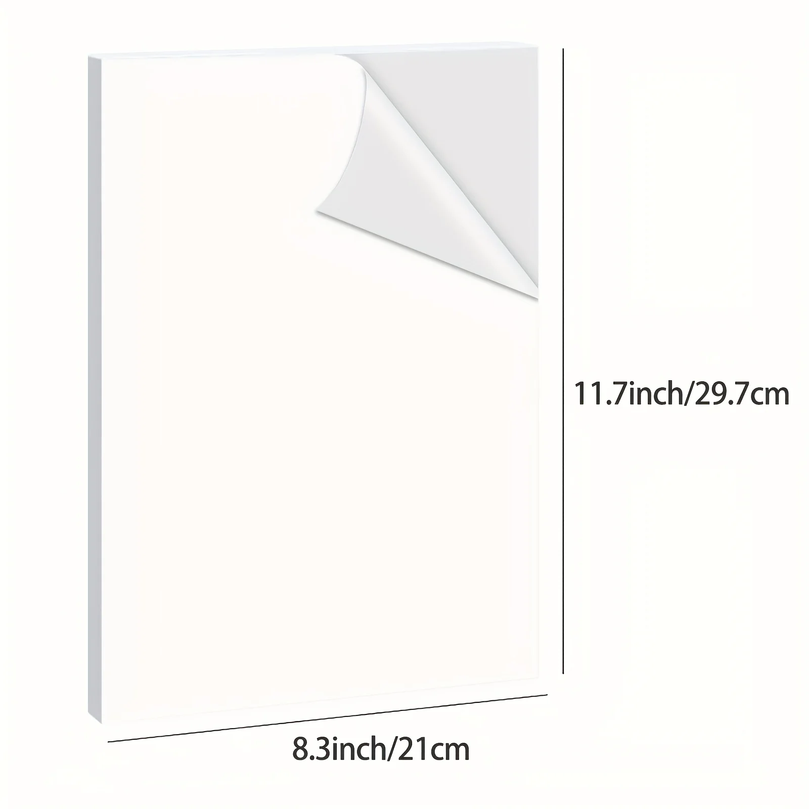 A4 Size 30 Sheets Printable Vinyl Sticker Paper for Inkjet Printer Glossy White Waterproof Decal Paper Self-Adhesive Sheets view 2
