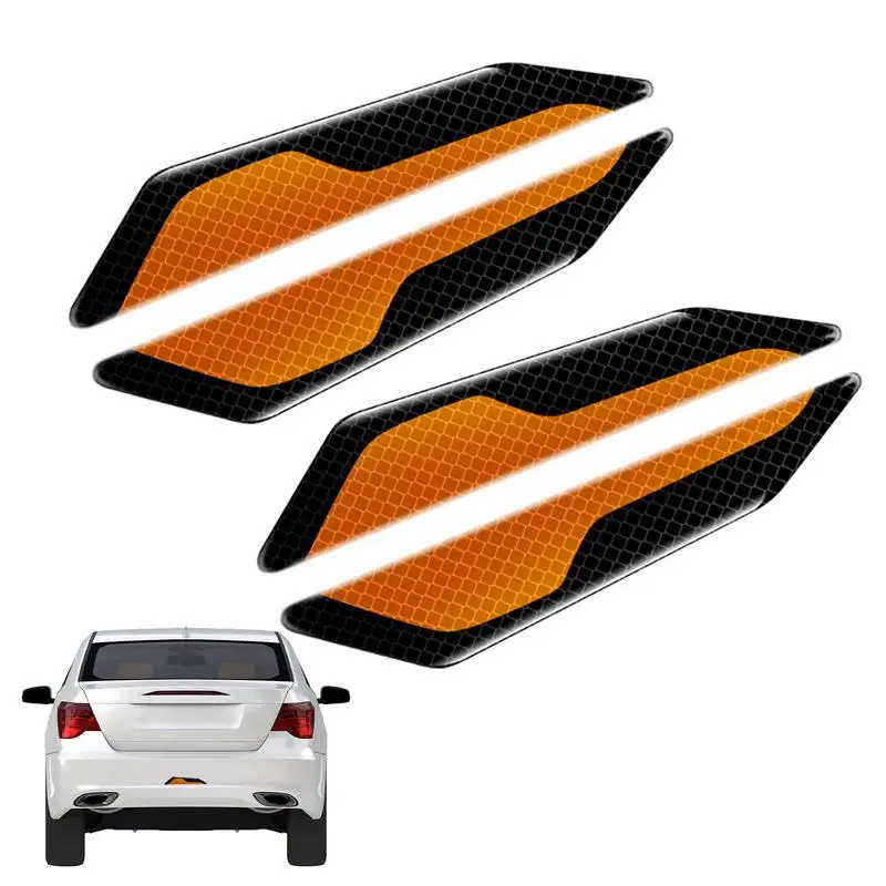 Reflective Car Stickers Anti-Collision 4Pcs Car Door Handle Decals Stickers Adhesive Door Side Cover Rear View Car Accessories