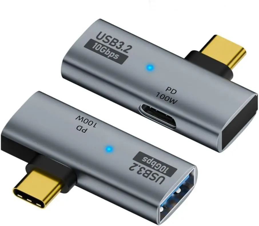 10PCS USB C To USB 3.2 10Gbps Adapter 100W PD OTG For Laptop Tablet Phone With USB A & Type C Port Grey Fast Data Transfer