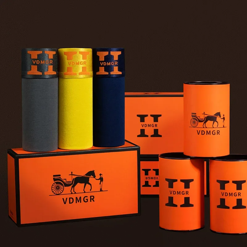 الفاخرة مشروط المغناطيسي ملابس داخلية للرجال تنفس الرطوبة فتل كبيرة الحجم سراويل داخلية للرجال هدية صندوق الصيف شقة القدم السراويل