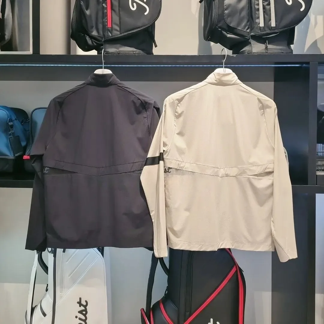 Men's Golf Jacket 2026 Fall New Korean Style Single Layer Lightweight Windproof Quick-Dry Slim Fit Versatile Breathable