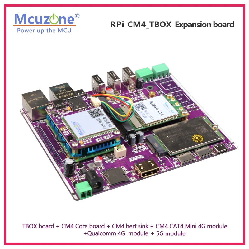 Imagem -03 - Placa de Expansão Raspberry pi Cm4 _ Tbox Nível Industrial Caixa Gps Openmptcp Openwrt Ubuntu 5g 4g Lte Nvme Ssd Pcie M.2 Rs485 Can