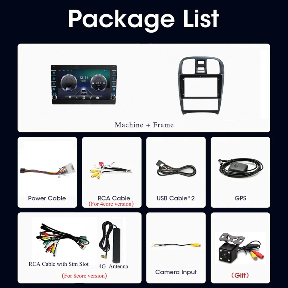 8G+128G Android 14 For Hyundai Sonata EF 2001 - 2012 Car Radio Audio Multimedia Stereo PC Tablet GPS Monitor 2 Din DVD Carplay