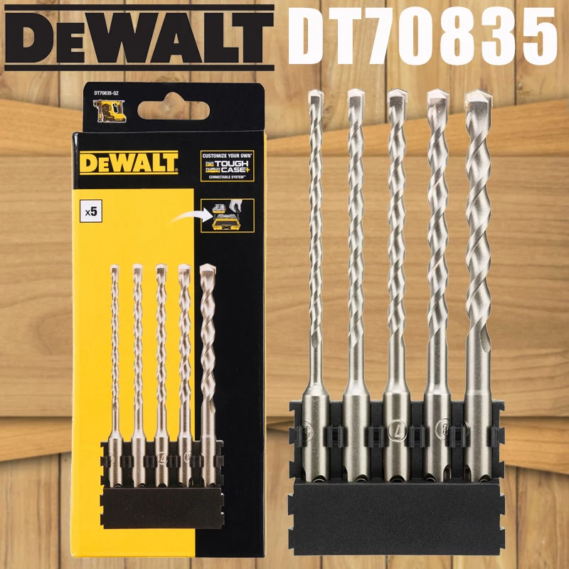 

DEWALT DT70835 SDS-plus Drill Bits Bar 5PCS 6MM 7MM 8MM 10MM *160MM For Electric Hammer Drilling