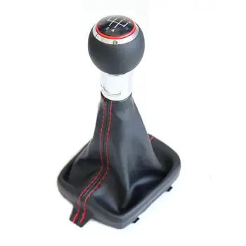 適用於Audi A3 S3 8P 2003-2013 的 6/5 速紅線手排變速桿真皮換檔桿球頭防塵套 8 最佳銷售 奧迪A3 8P檔把 - №3