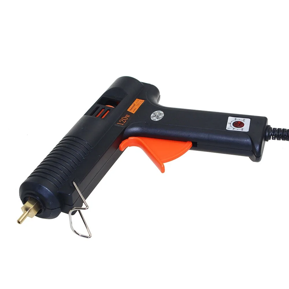 120W 11mm Adhesive Thermo Hot Melt Glue Gun Handy Heater Temperature Control Industrial Thermo Gluegun Repair With Glue Stick