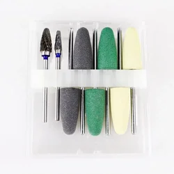 8pcs Resin base dental polishing burs kits Rubber polishers burs Silicone Grinding Heads Set Dental Lab Tool