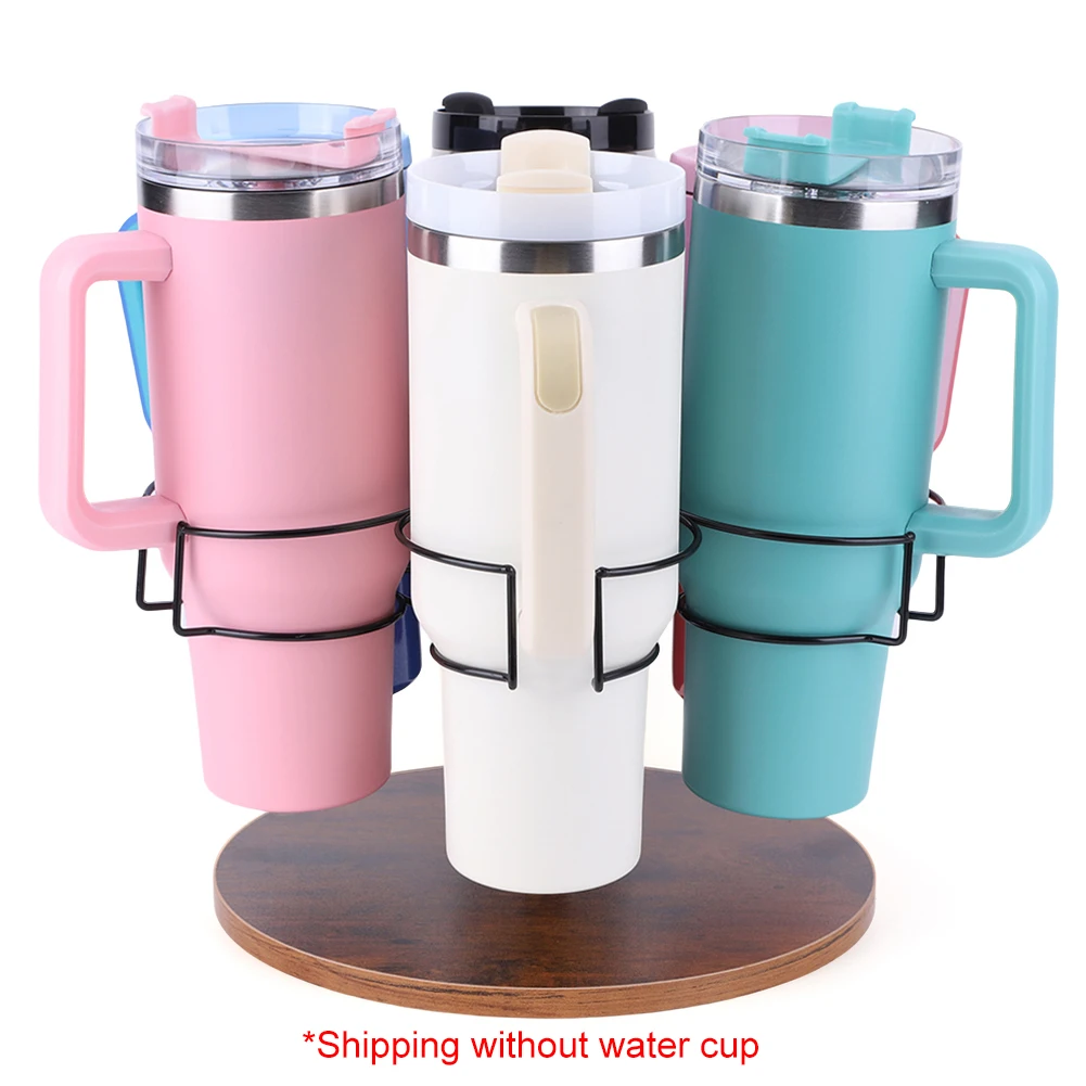 

6 Slots Cup Storage Holder Rotating Bottle Organizer Kitchen Cup Holder for Stanley 40oz Cup Accessories