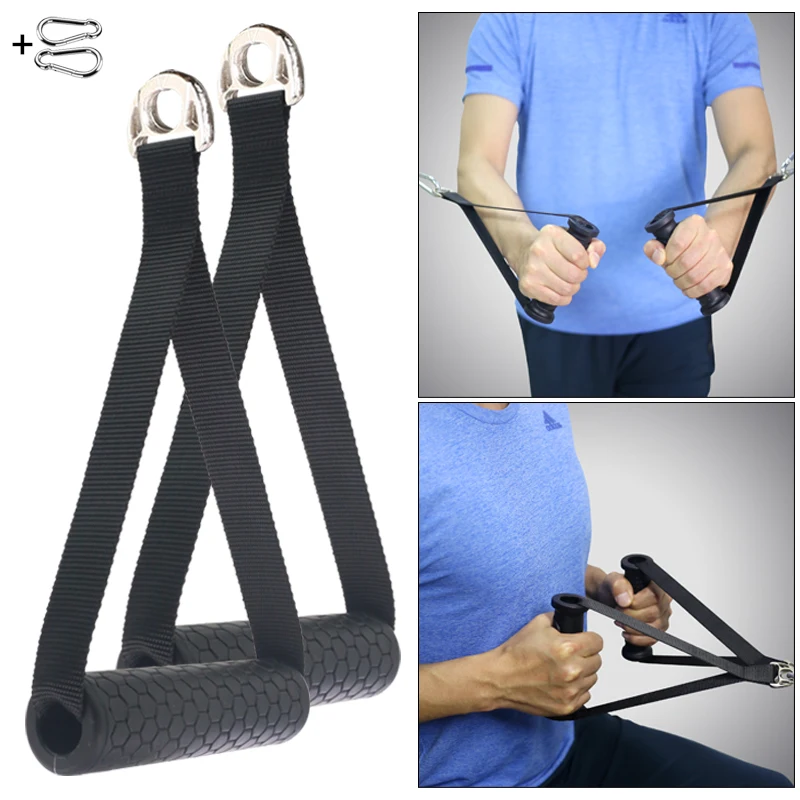 Heavy Duty Arm Biceps Triceps Rope Pull Strap Fitness Handle Gym Equipment Cable Attachment Pully Bodybuilding Strength Training