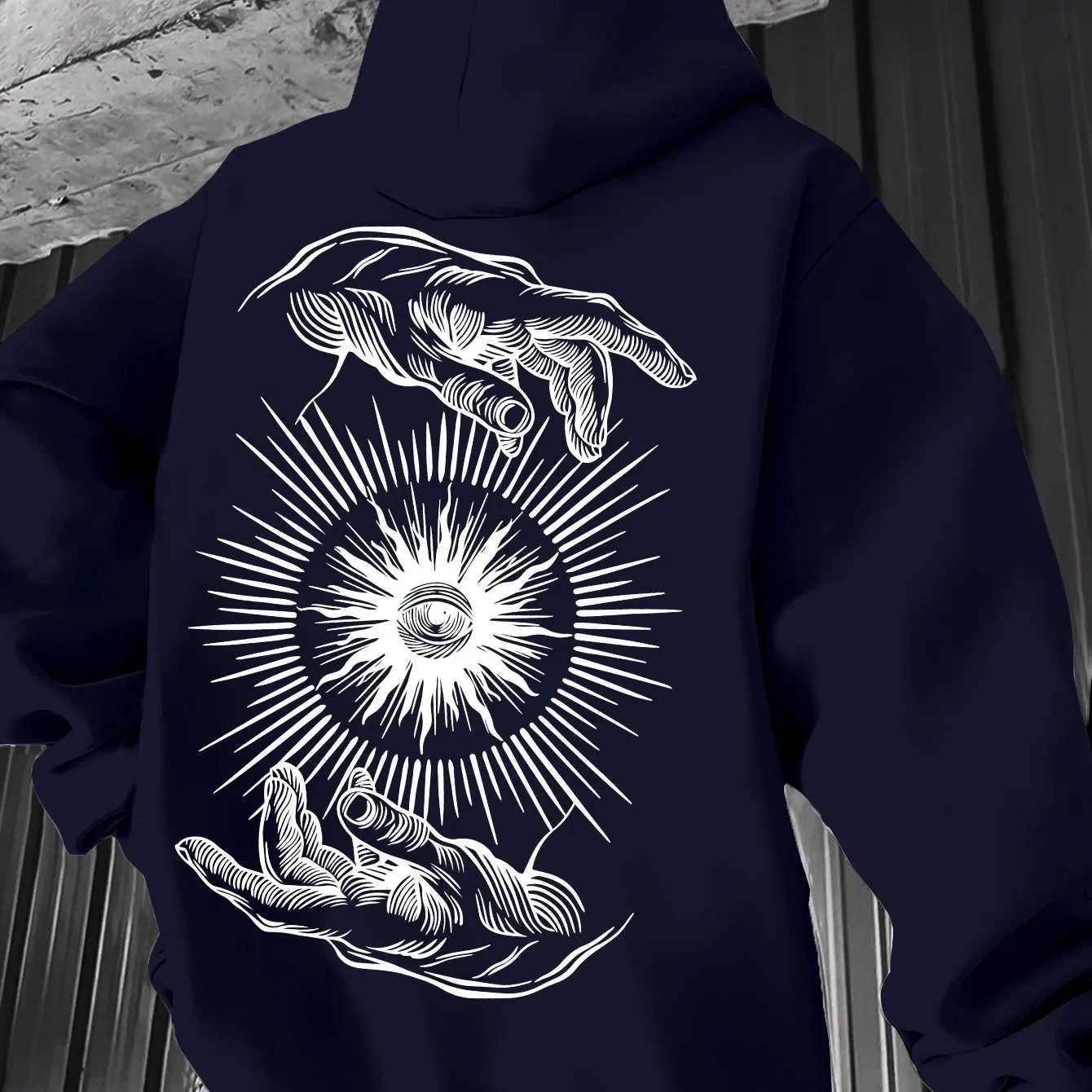 Sudadera con capucha estampada Vintage a la moda para hombre, sudaderas con capucha de manga larga para otoño e invierno