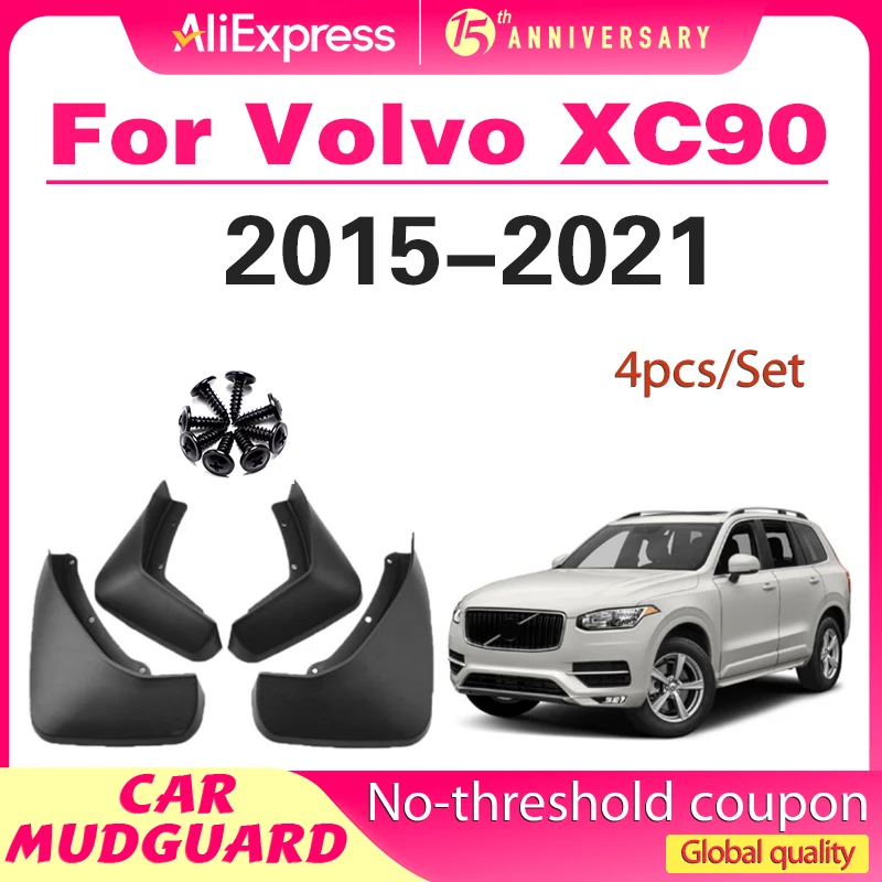 

4pcs Mudguards for Volvo XC90 2015-2021 Fender Mud Flap Guard Splash Car Auto Styline Front Rear 2016 2017 2018 2019 2020