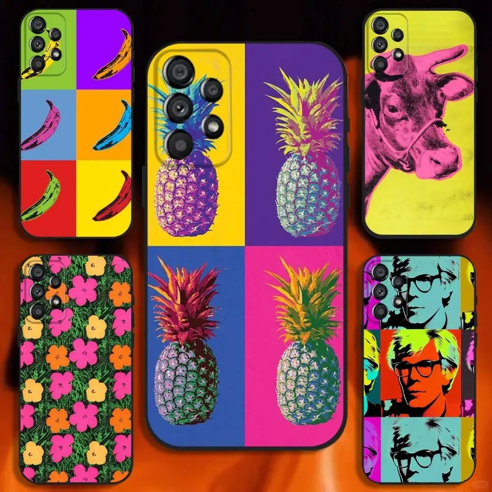 

A-Andy W-Warhol Art Phone Case For Samsung Galaxy A20,A21s,A22,A31,A32,A52,A53,A72,73,A80 Soft Black Cover
