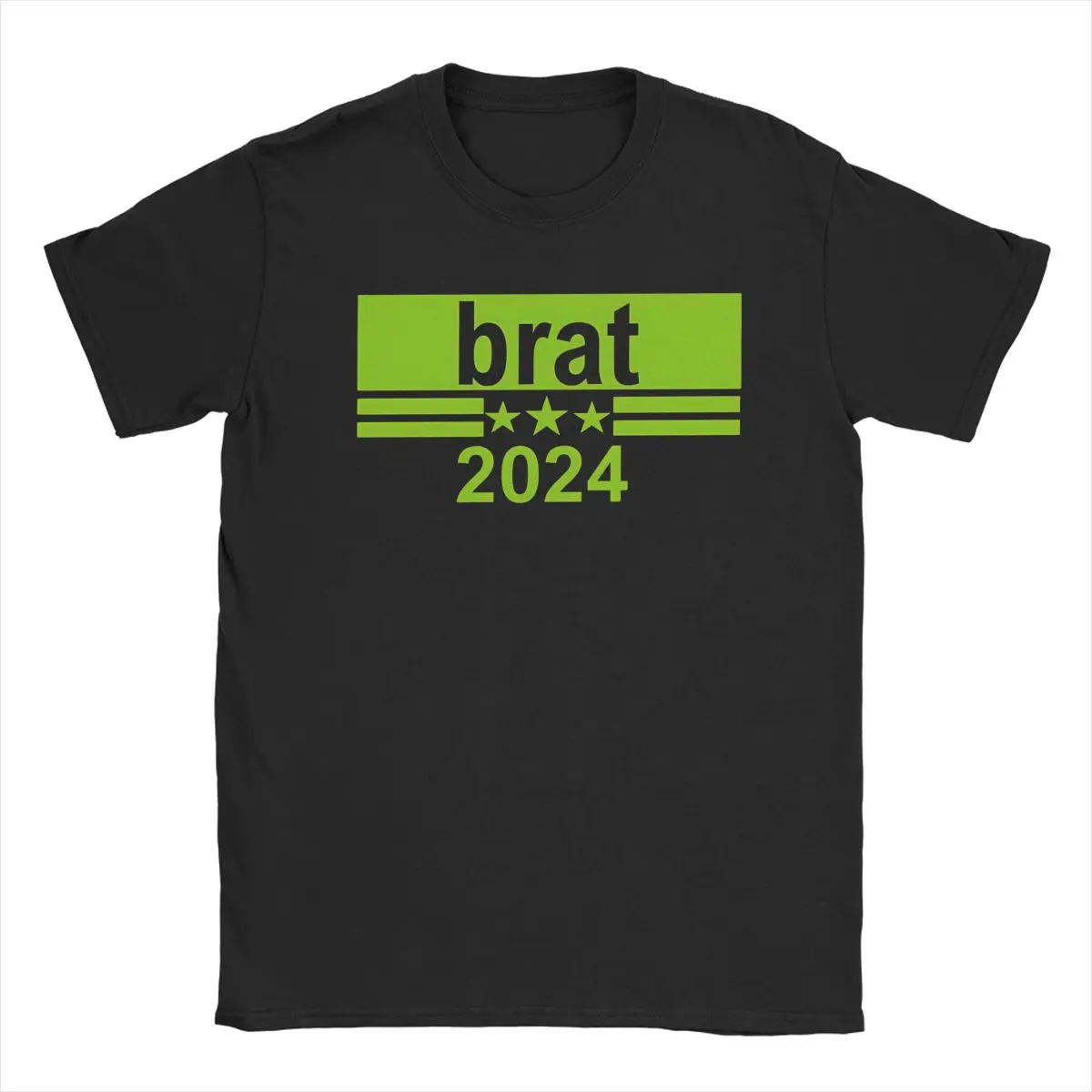 Men Kamala Harris Is Brat For President 2024 T Shirts Pure Cotton Tops Humorous Short Sleeve O Neck Tees New Arrival T-Shirts