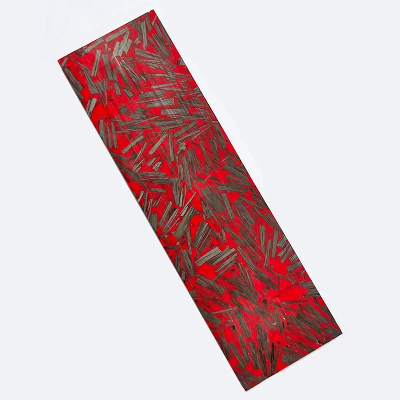 

1PC. Red Marbled CF Carbon Fiber Marble Black Resin Board for DIY Knife Handle Material Red Resin Compression Patch Plate
