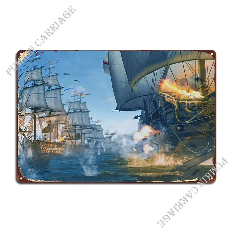 Naval Action Metal Sign Funny Garage Decoration Wall Mural Wall Cave Tin Sign Poster