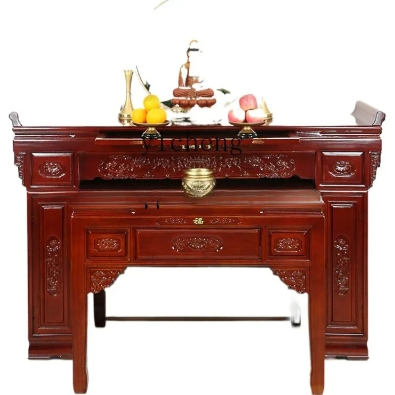 Z12-Altar Buddha Shrine Altar a Long Narrow Table Incense Burner Table God  Altar Buddhist Hall Incense Table Middle Hall