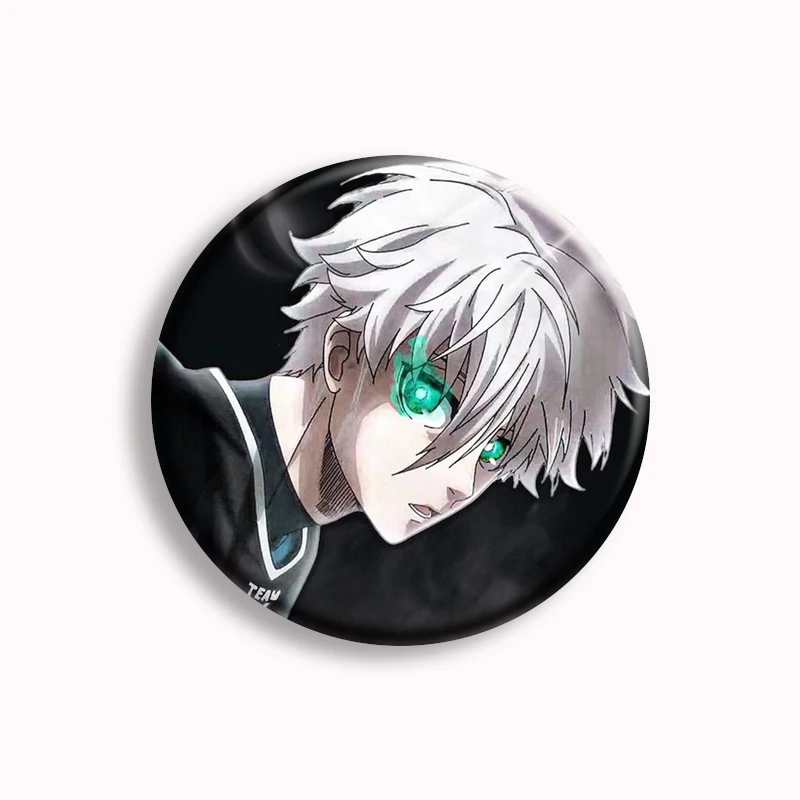 Anime Azul Bloqueio Botão Pin, Caráter Dos Desenhos Animados, Nagi Seishiro Broche, Emblema, Acessórios Cosplay, Decoração, Fãs, Coletar Amigos Presente, 58mm