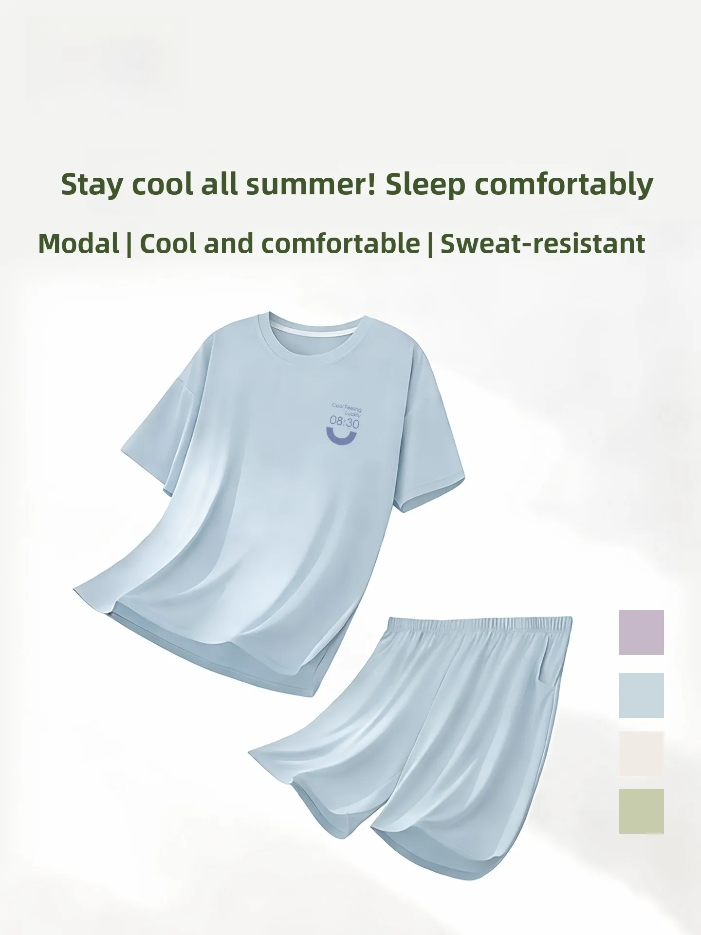 modal-ice-silk-spwear-set-women's-summer-new-loose-ort-sve-orts-home-clothes-outdoor-wear-breathable-cool-sensation