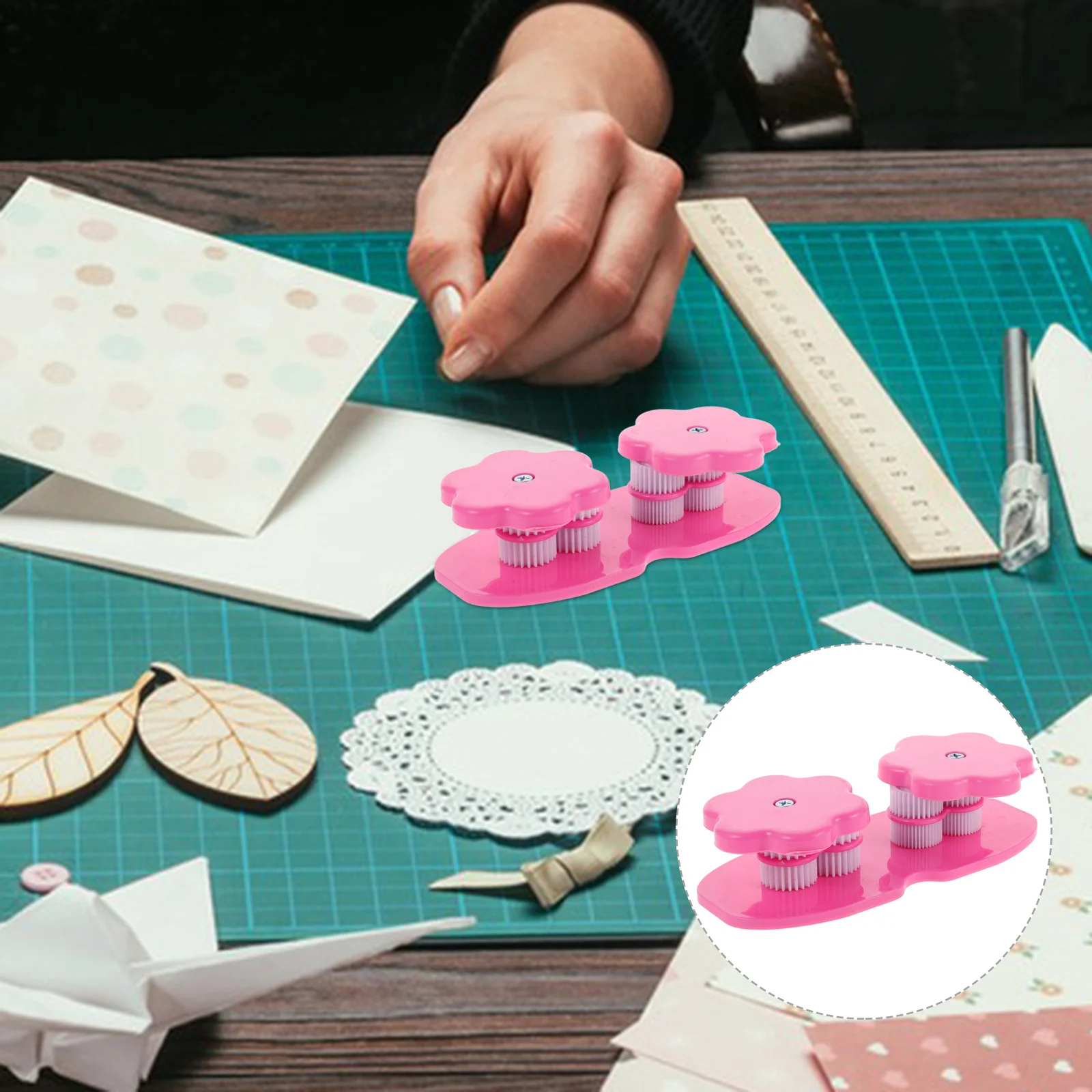 

DIY Paper Quilling Tool Durable Plastic Crimper Machine for Uniform Patterns Perfect Gift for Handicraft Lovers