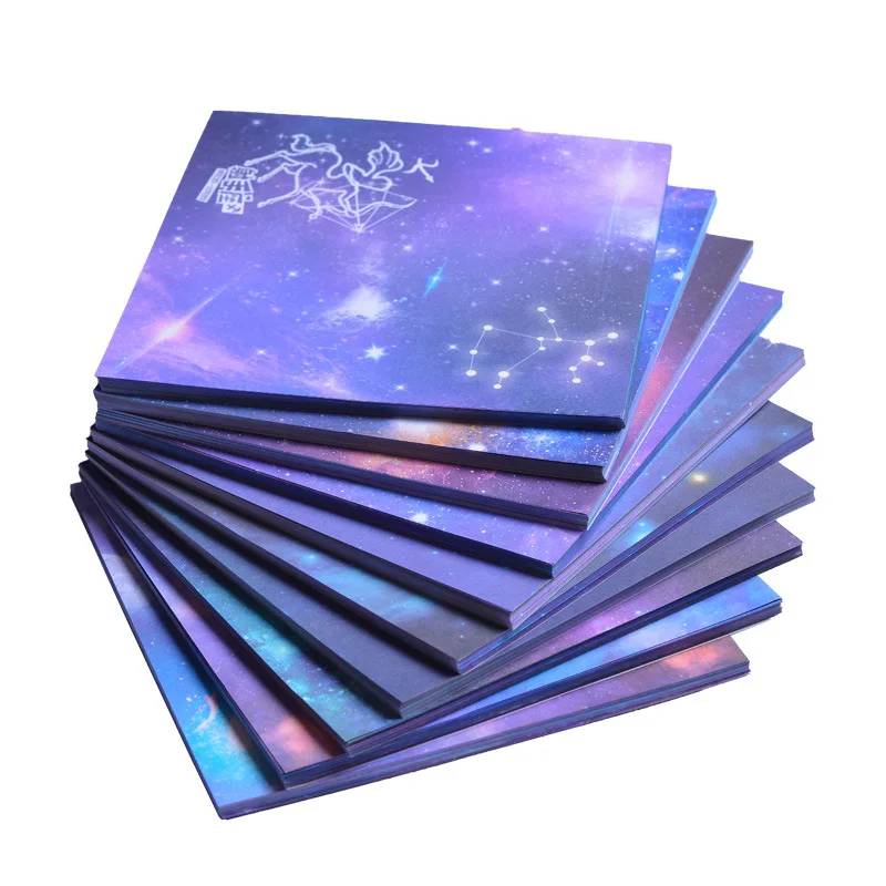 2024 Starry Sky Paper Folding Double Sided Constellation Night Sky Cartoon Paper Children's Craft Paper Kindergarten Art Folding