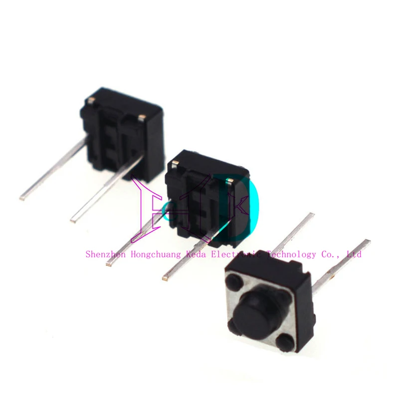 20pcs Touch switch 6 * 6 * 5MM, 2-pin long foot micro button switch, 2-pin copper foot length 13.5