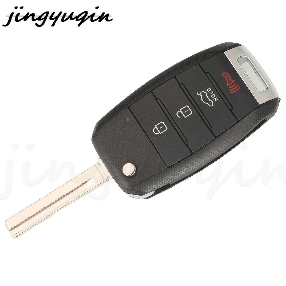 jingyuqin OSLOKA-910T 4Button Flip Remote Car Key 433MHz 4D Chip For Kia Sorento 2016 - 2019 Folding Auto Key Fob Control