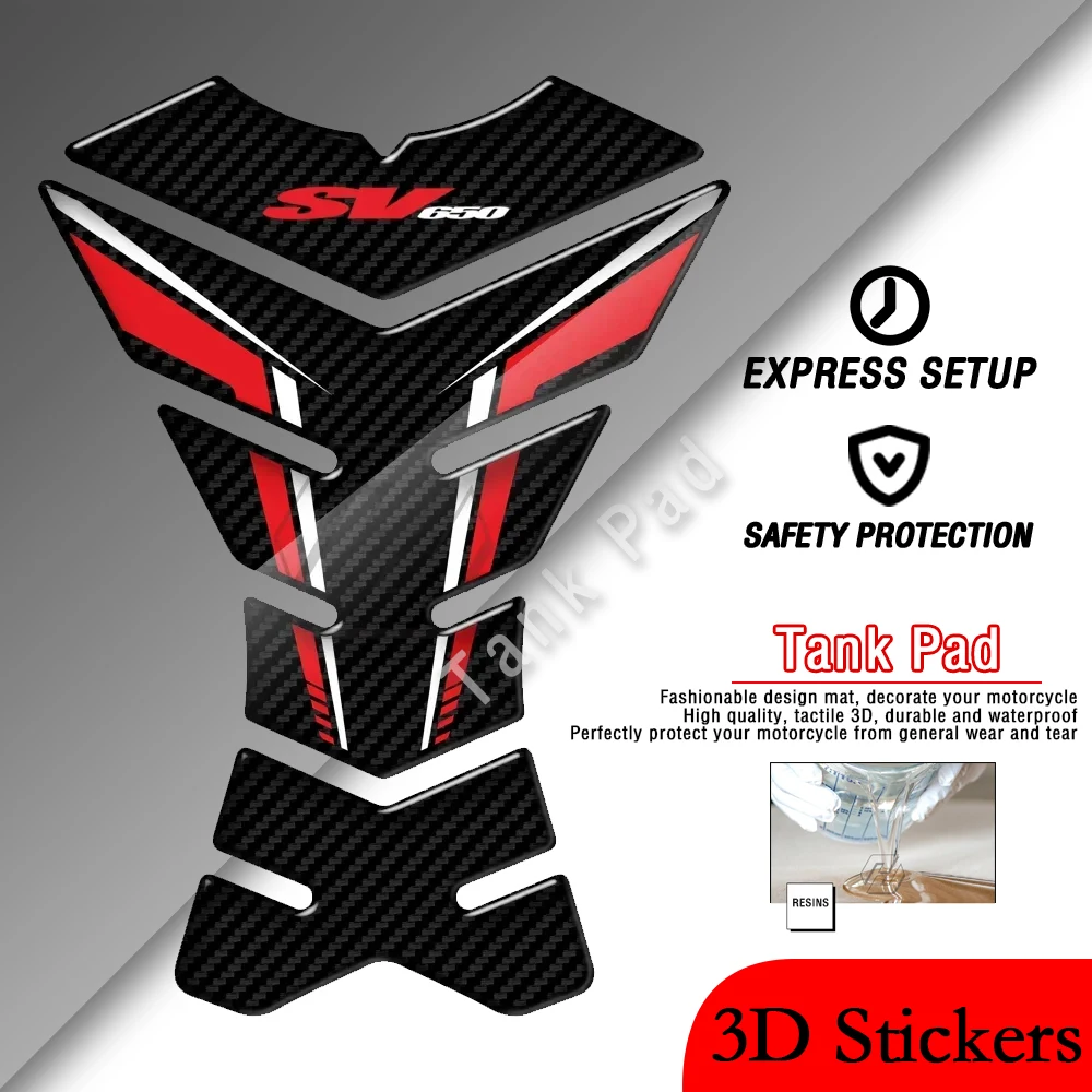 

For Suzuki SV650 SV650S SV650X motorcycle 3D resin carbon fiber appearance fuel tank pad scratch resistant sticker