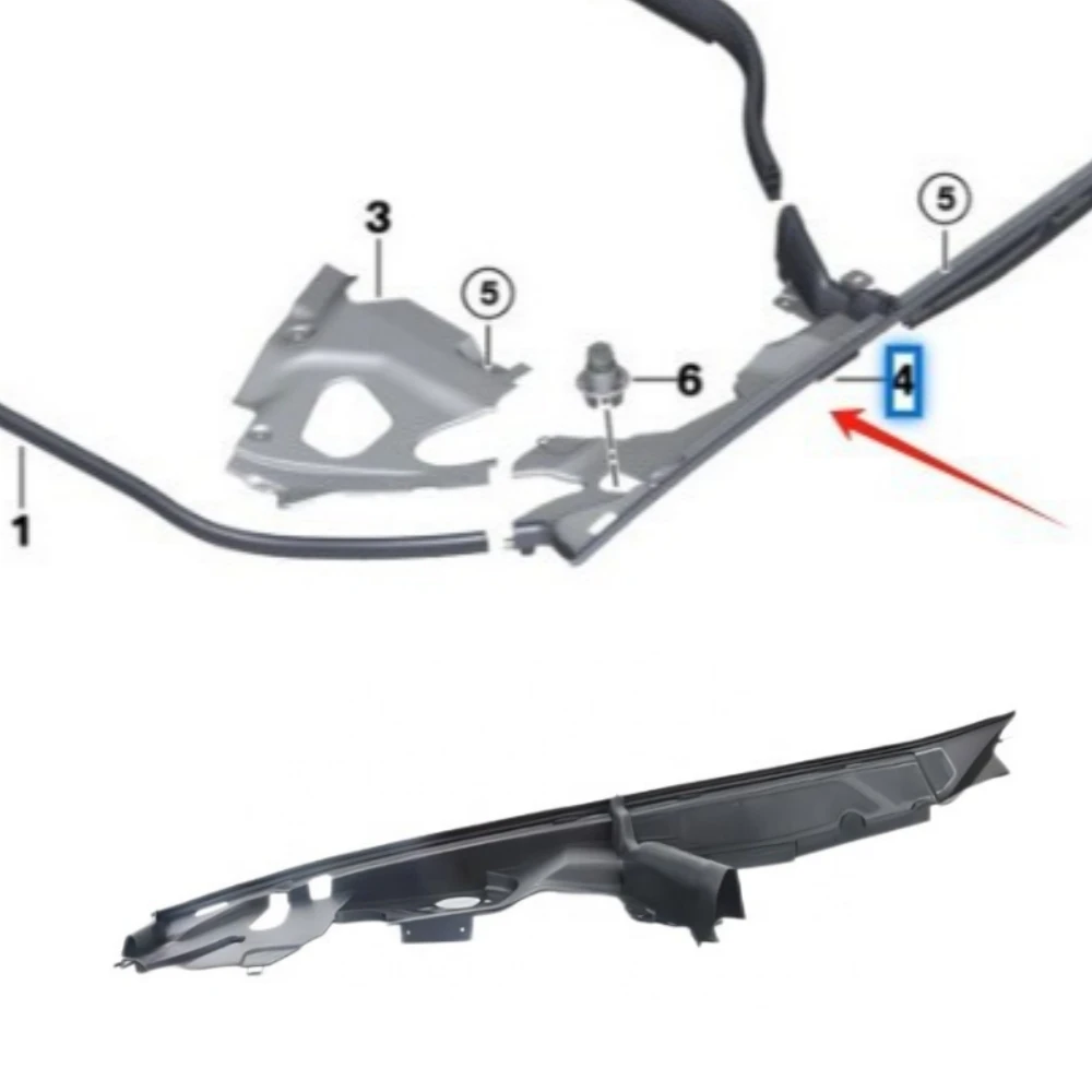 

Уплотнительная лента крыла 51767397491 51767397492 для BMW X3 X4 G01 G02 2019-2021