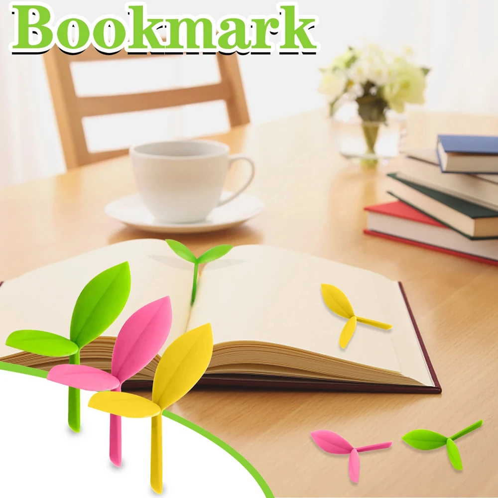 Student Gifts Stationery Silicone Reading Creative Little Grass Bud Little Leaves Bookmark Sprout Bookmark Grass Buds Bookmark