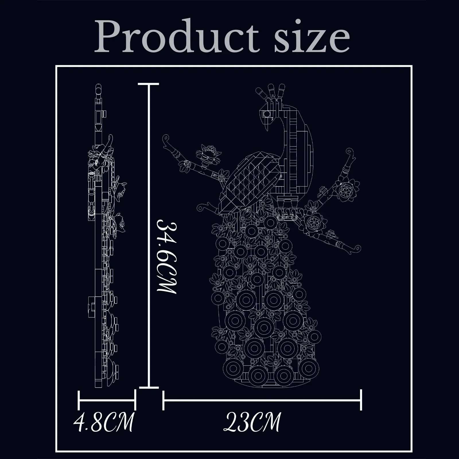 Molde rei pavão pendurado imagem blocos de construção conjunto papagaio robin montagem tijolos brinquedo animal criativo ornamentos decorativos