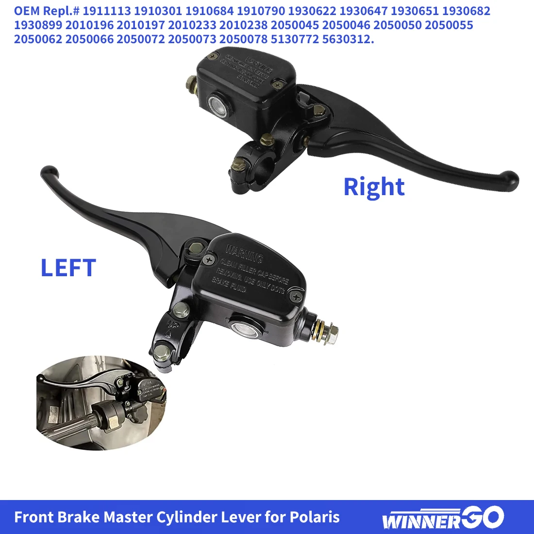 

7/8" Brake Master Cylinder Lever for Polaris Magnum 325 Sportsman 500 ATV Front Left Master Cylinder Front Brake Assembly