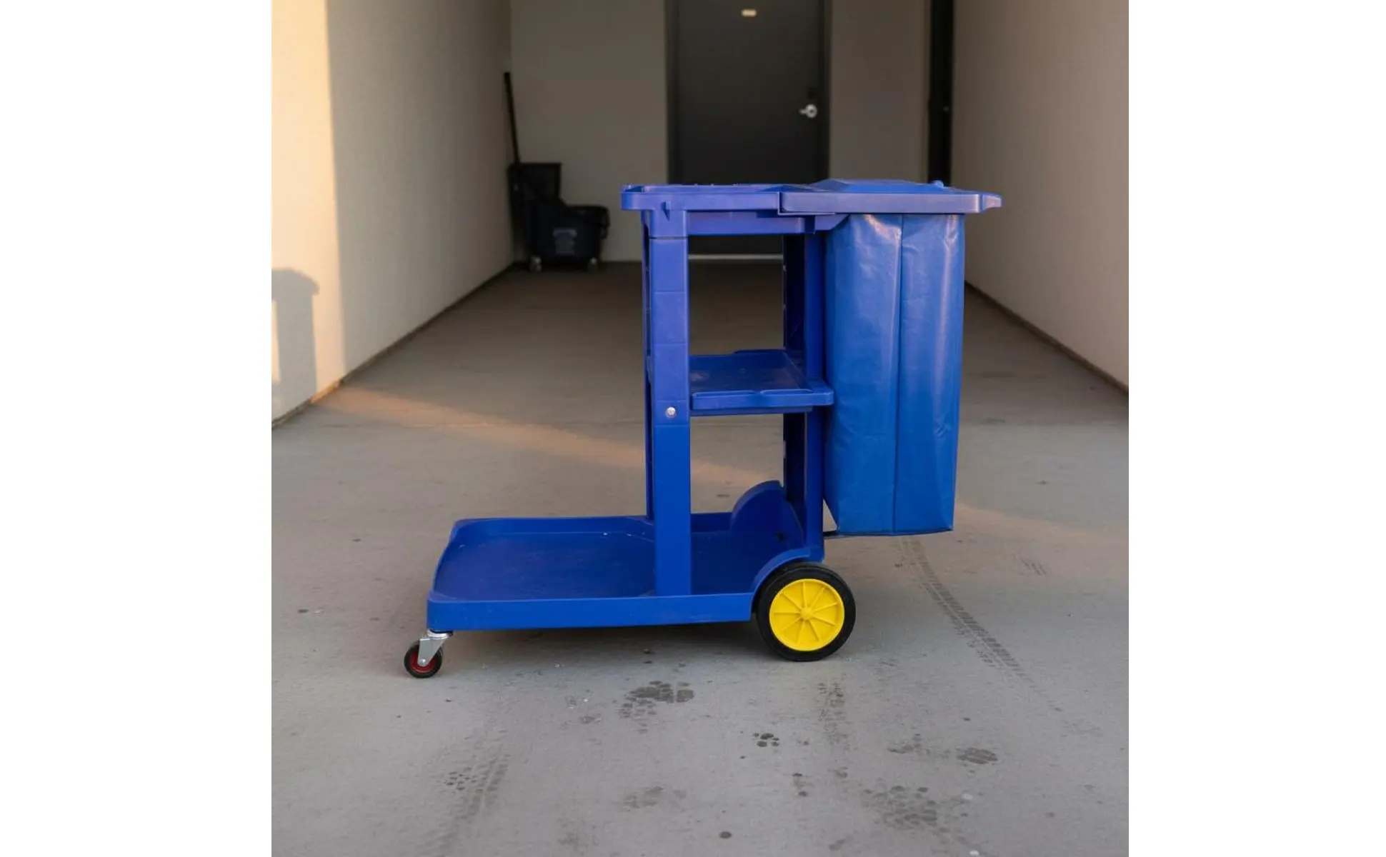 Professional Cleaning Trolley Multifunctional Janitorial Cart with Bag Multi-Shelf Utility Cart Large Capacity
