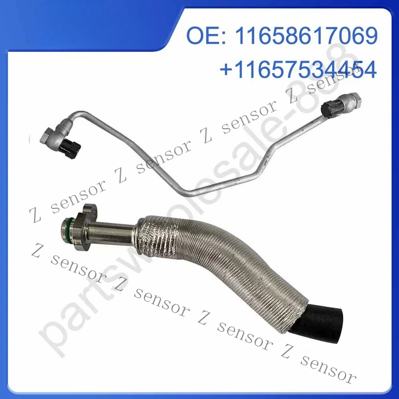 Z+ 2Pcs Turbo Oil Feed Line Return Line Hose Set For Mini Cooper S R55 ~ R61 1.6L