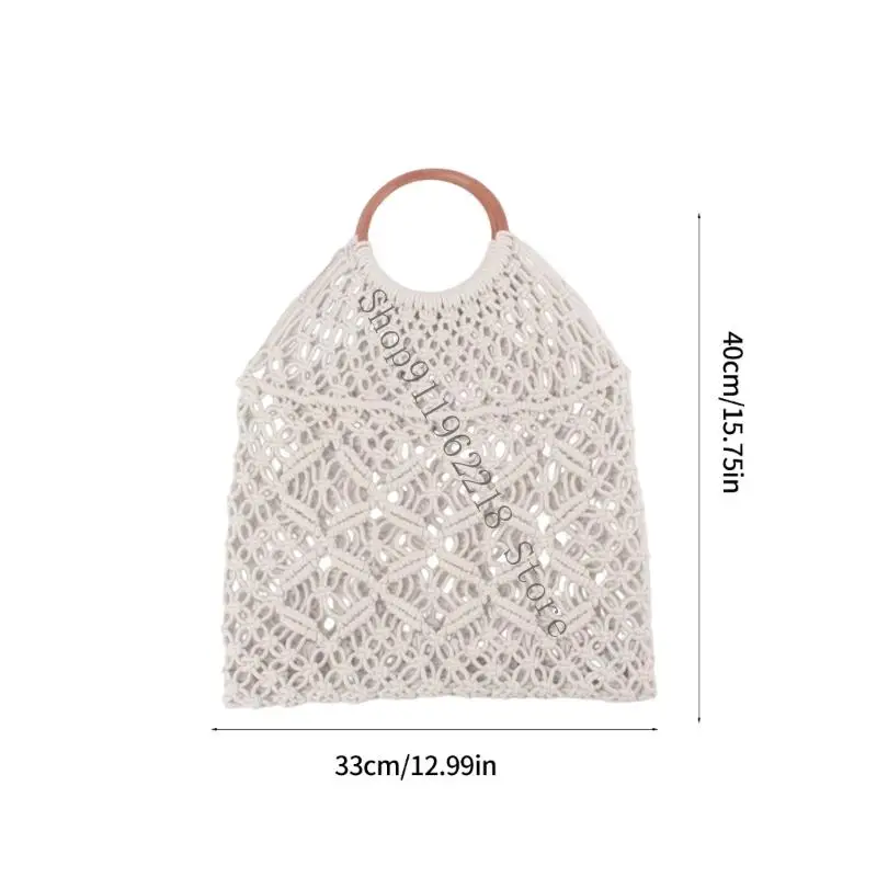 حقيبة الإجازات للنساء حقيبة سفر منسوجة يدويًا حقيبة حبل شاطئية حبل شاطئ