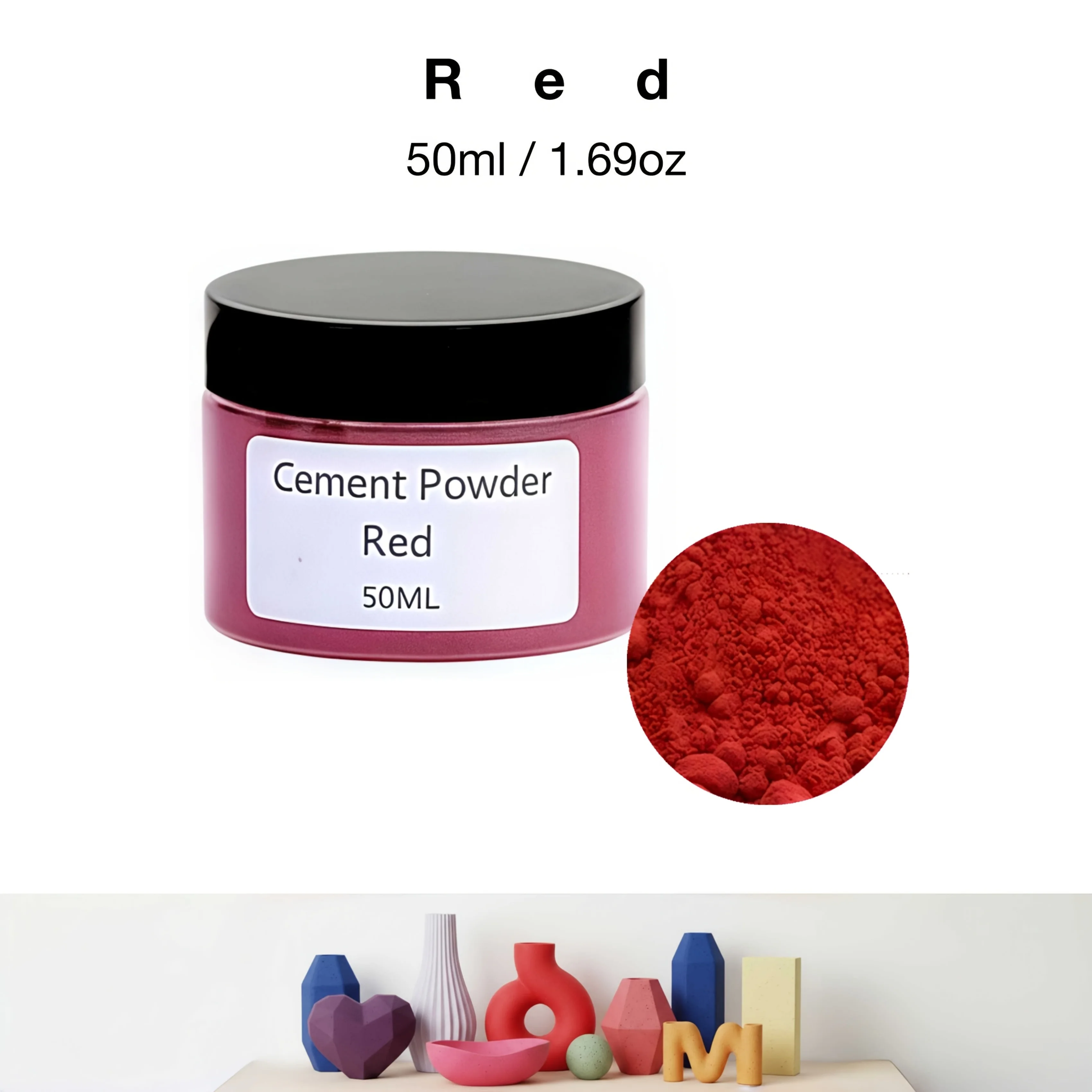 50 ml/1,69 oz Gipspigmenten, 12 kleuren beschikbaar - Watergedragen kleurstoffen voor gips, epoxyhars ambachten en het maken van sieraden. Gepigmenteerde verfpoeders voor harsambachten, doe-het-zelf