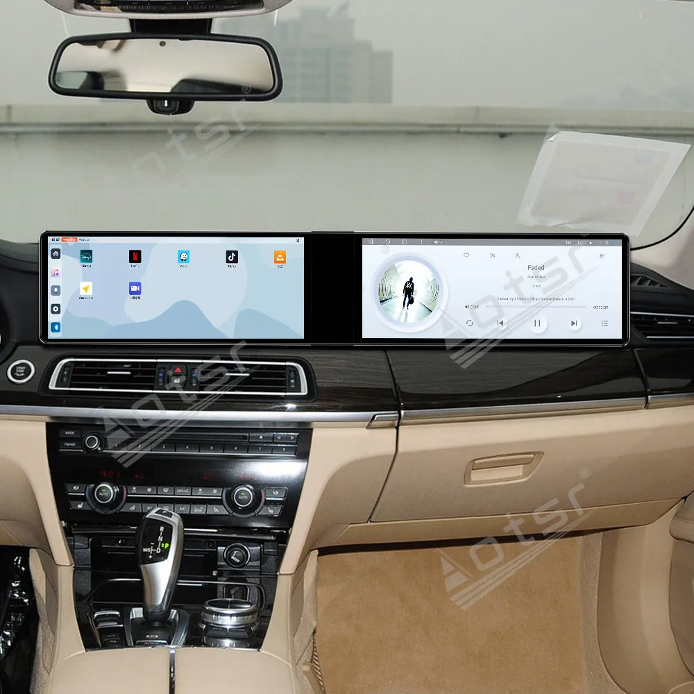 Dual 12.3 Inch Android 13 For Ultra thin Linux BMW 7 Series CIC&NBT 2009-2015 Gps Navigation Carplay Car Radio HD Touch screen