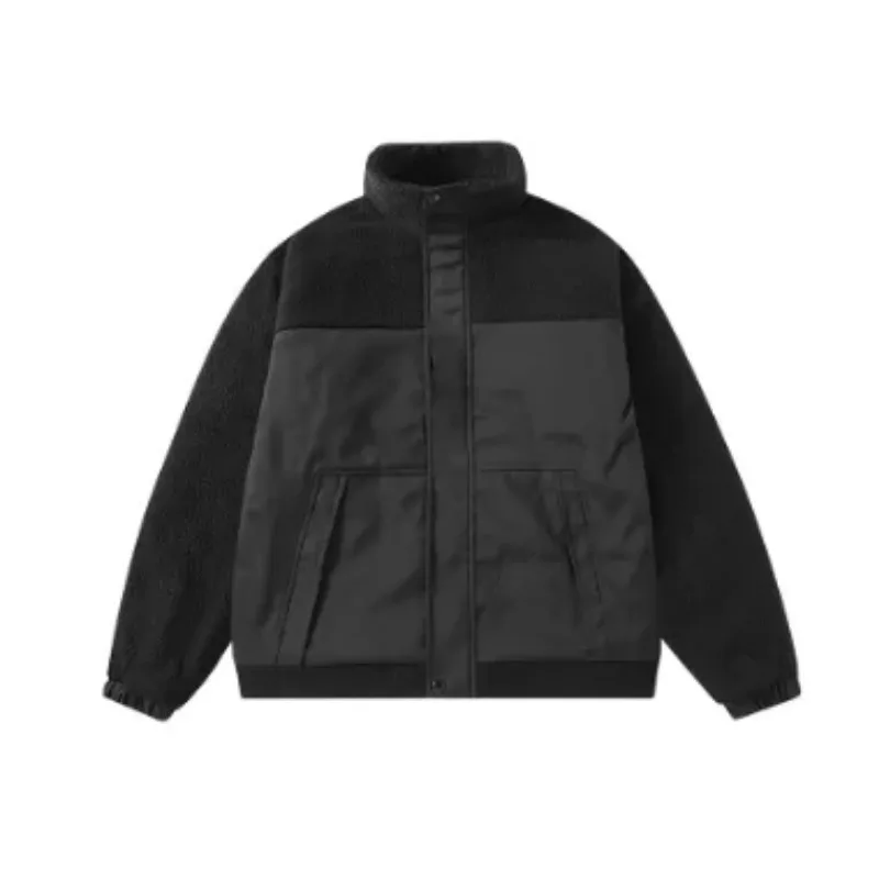 

Мужская и женская модная куртка для пар, повседневное стеганое хлопковое флисовое бархатное пальто из ягненка, подходит весенне-осеннее пальто, мужская одежда