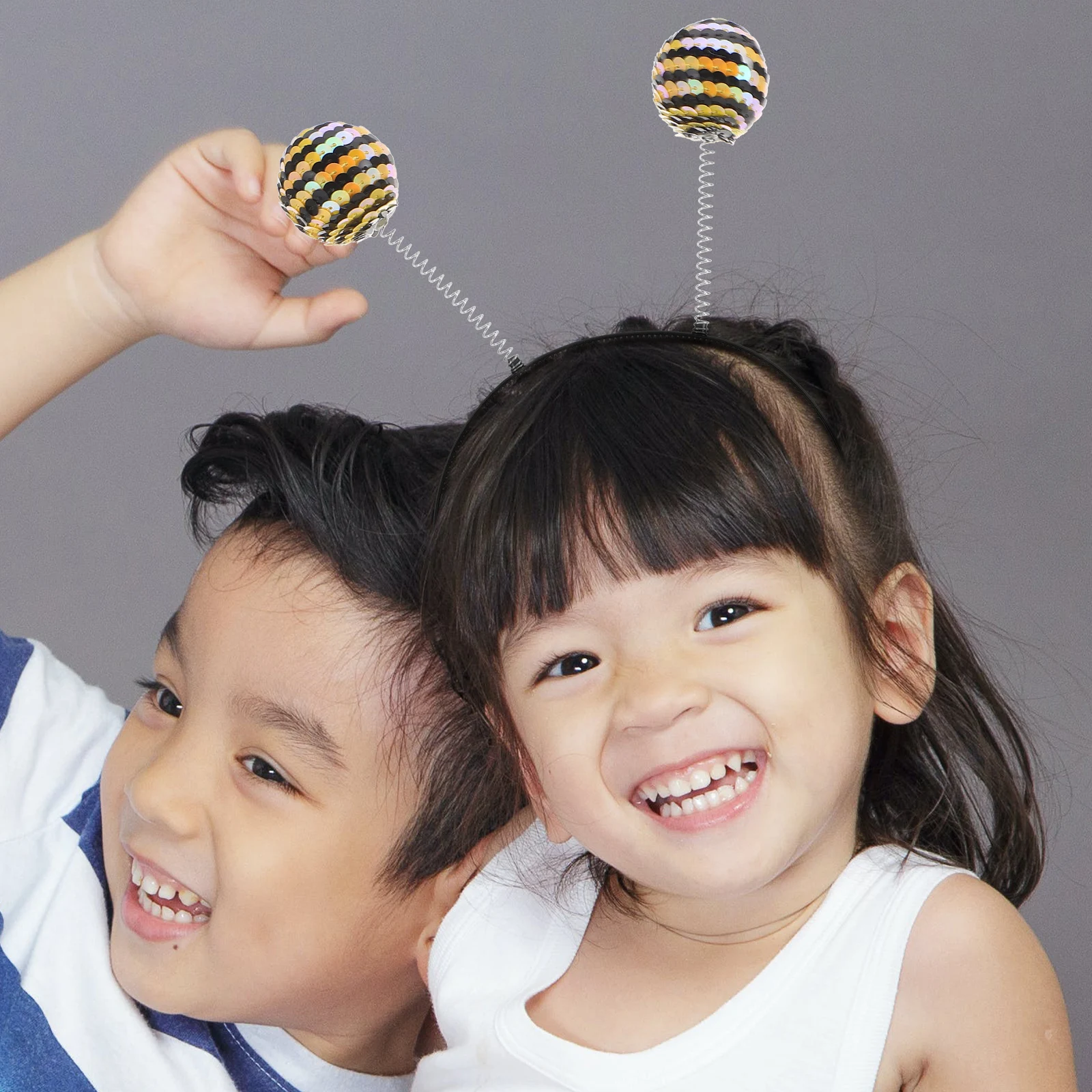 2 Buah Hiasan Kepala Kartun Hewan Aksesori Pesta Anak Hiasan Kepala Antena Anak Perempuan Ringan Nyaman Halloween