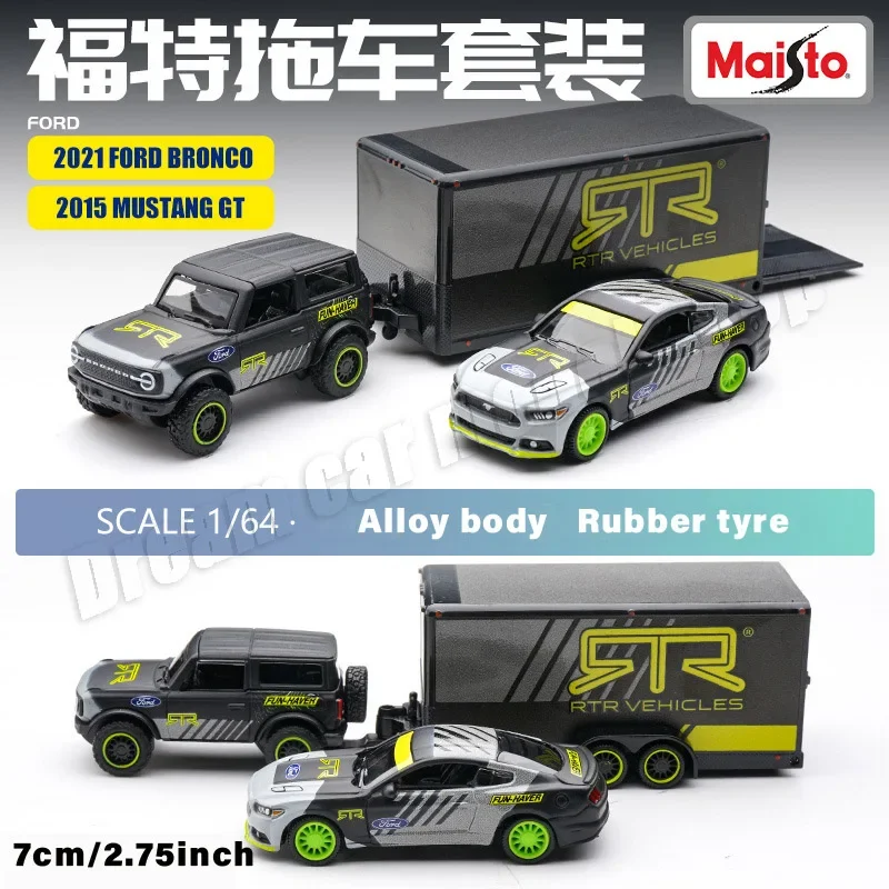 Maisto 1/64 Ford F150 Ford Gt Aanhangwagen Chevrolet Pick-Up Subaru Brz Aanhangwagen Legering Gegoten Automodel Speelgoed Verzamelbaar Vakantiegeschenk