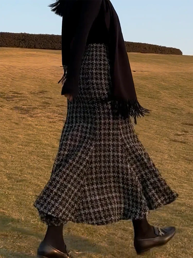 

Retro High Waist Fi Tail Skirt Autumn New Sle Casual Faionable f Body Skirt Dra Design Commute Korean Sle