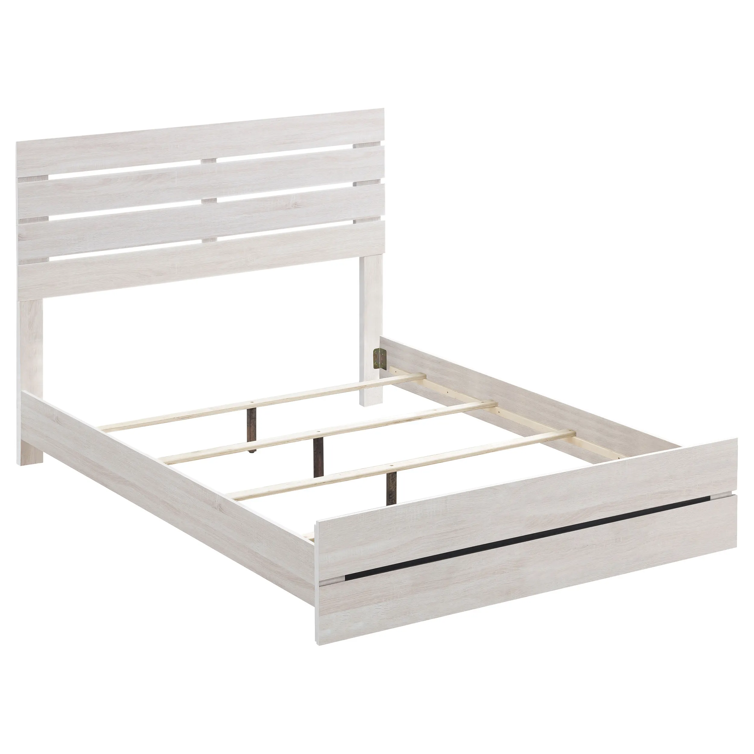 Geary Coastal White Eastern King Panel Bed