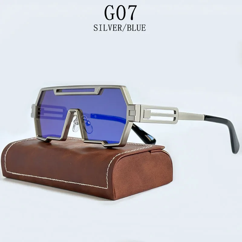 Heavy Metal Steampunk Sonnenbrille Für Männer Platz Vintage Punk Mode Gläser Retro Gafas De Sol Hombre Lunette De Soleil Homme – Detail 9